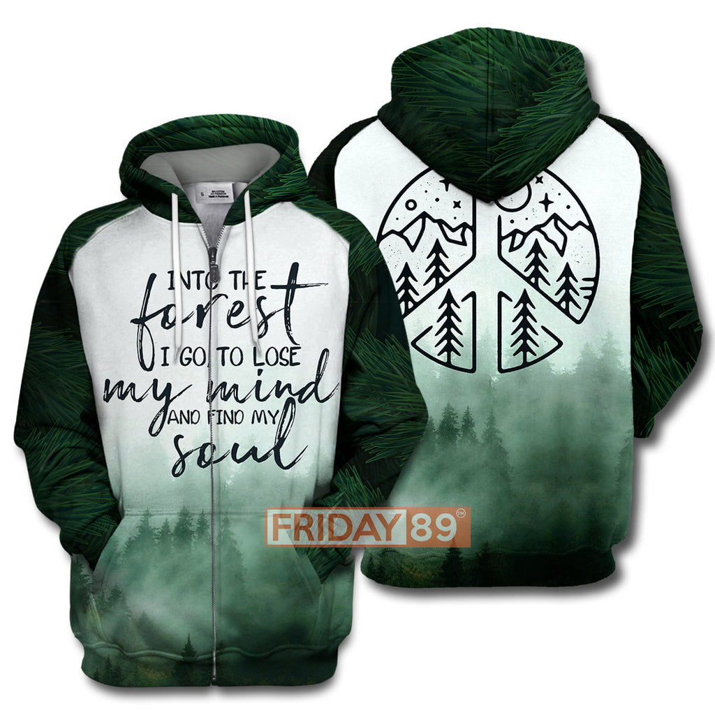 Camping T-shirt And Into the Forest I Go, Find My Soul Camping 3D Print T-shirt Hoodie Adult Full Print