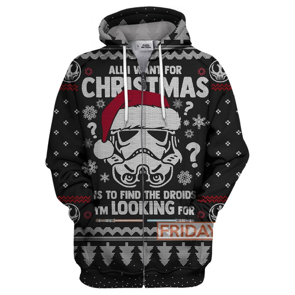  SW Storm Trooper Droid T shirt Find The Droids I'm Looking SW Christmas Hoodie SW Hoodie Sweater Tank 2026
