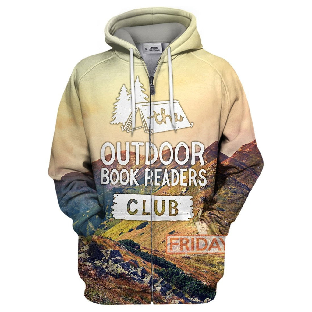 Camping Hoodie The Outdoor Book Readers Club Camping 3D Print Hoodie T-shirt Tank Sweater