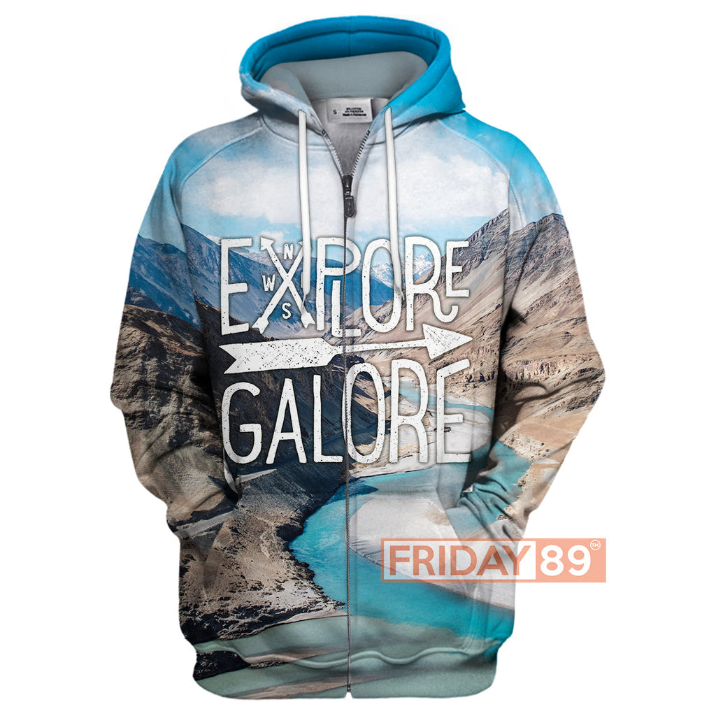 Camping T-shirt Explore Galore Camping 3D Print Hoodie T-shirt Tank Sweater
