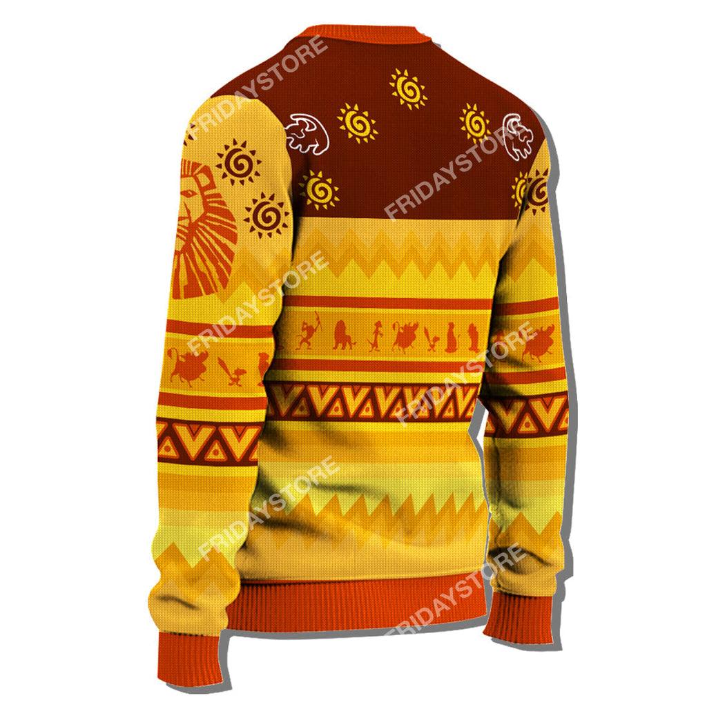  LK Sweater Half Lion Christmas Ugly Sweater Amazing High Quality LK Simba Ugly Sweater