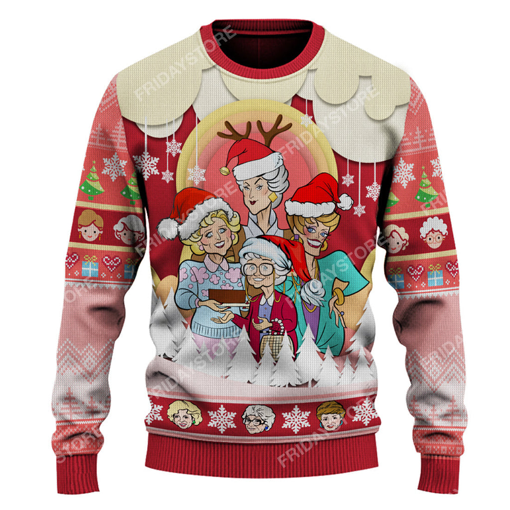  Golden Girls Ugly Sweater Golden Girls Happy Christmas Sweater Awesome Golden Girls Christmas Sweater 