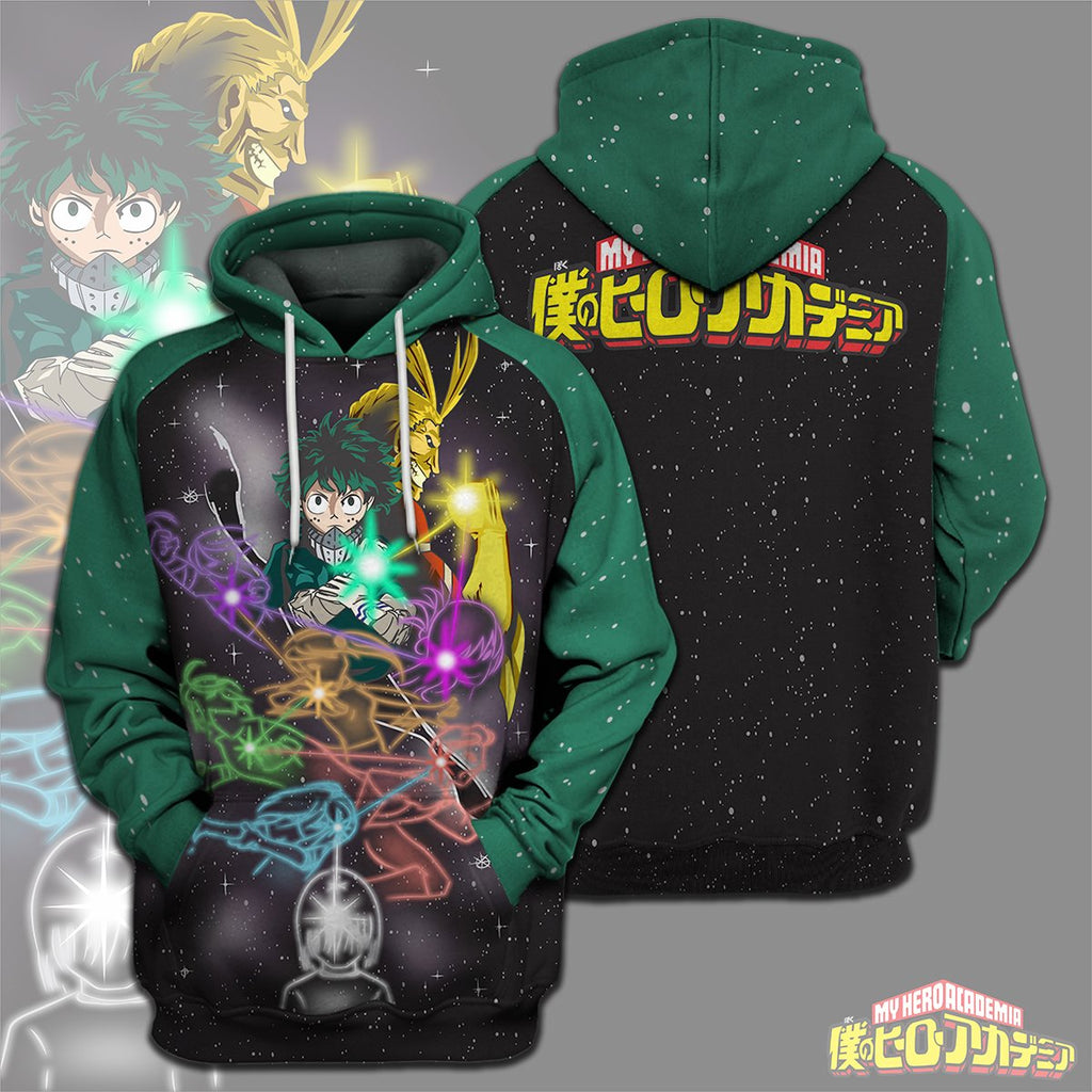  My Hero Academia T-shirt Midoriya Izuku Star Constellations My Hero Academia Logo T-shirt Hoodie  