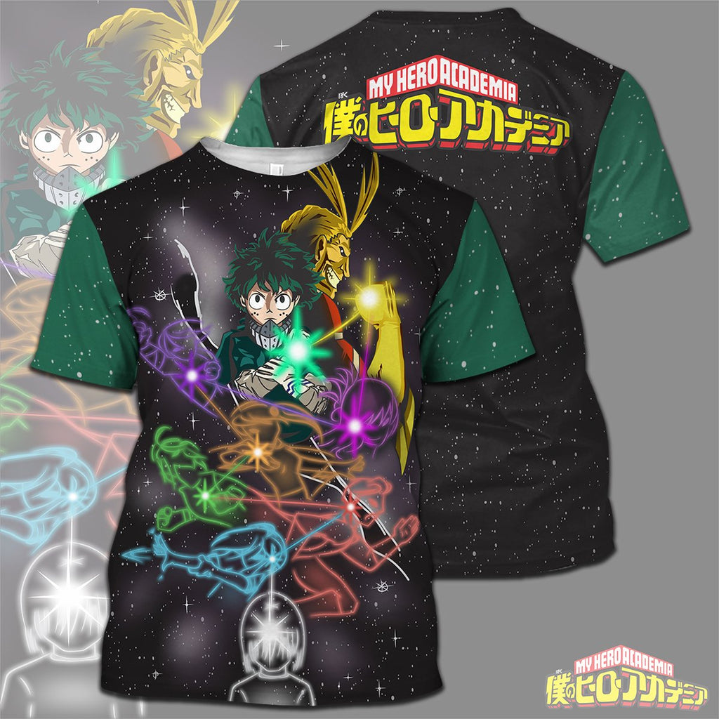  My Hero Academia T-shirt Midoriya Izuku Star Constellations My Hero Academia Logo T-shirt Hoodie  