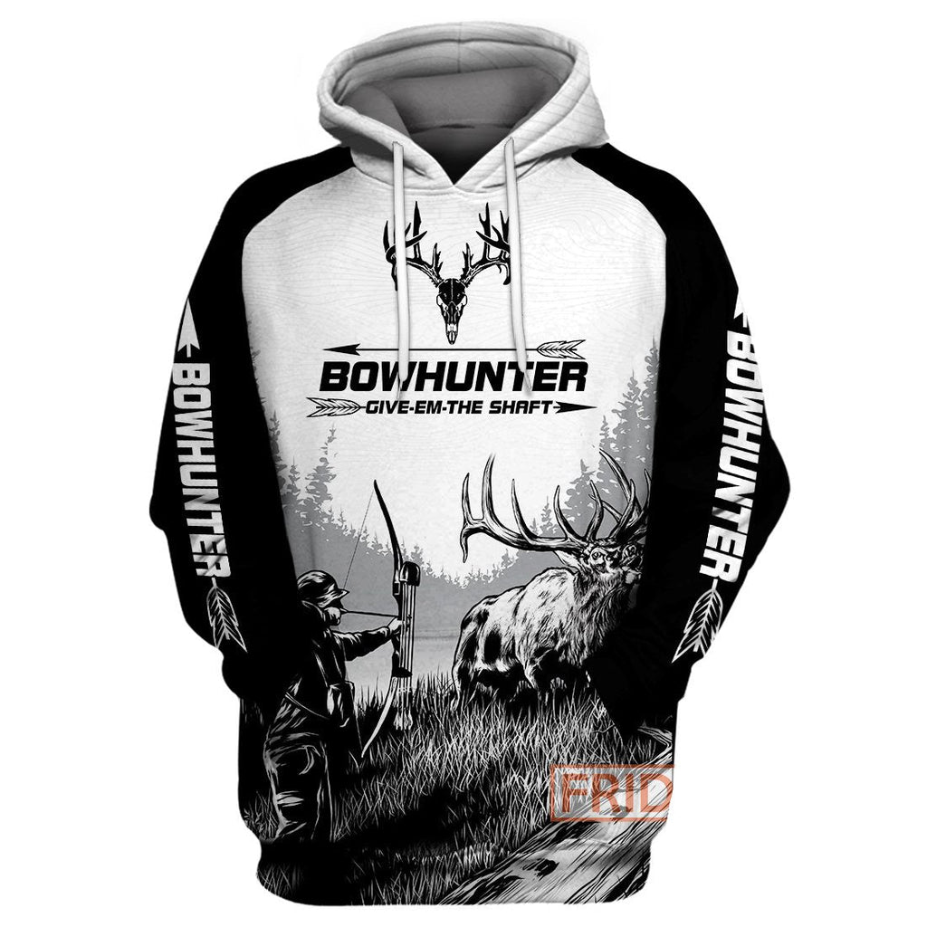 Gifury Hunting Hoodie Bow Hunter Moose Deer Hunting Art 3D T-shirt Hunting Shirt Sweater Tank 2022