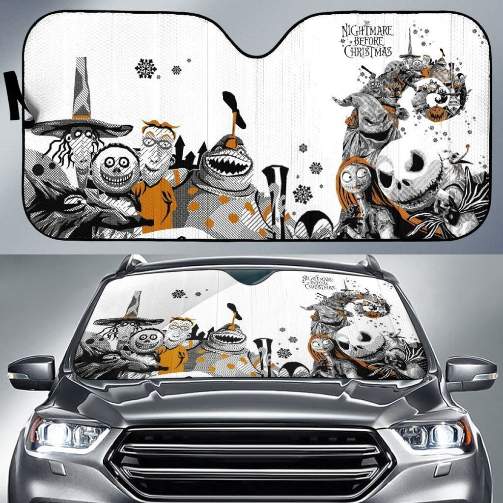  DN Car Sun Shade TNBC All Characters Black White Windshield Sun Shade