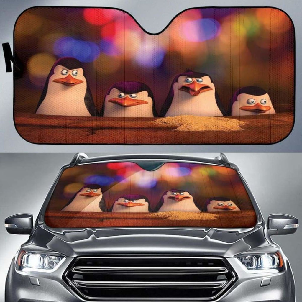 DN Car Sun Shade Penguins Of Madagascar Windshield Sun Shade