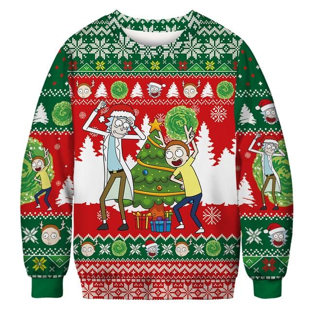 Rick And Morty Christmas Sweater Rick And Morty Christmas Party Red Green Ugly Sweater