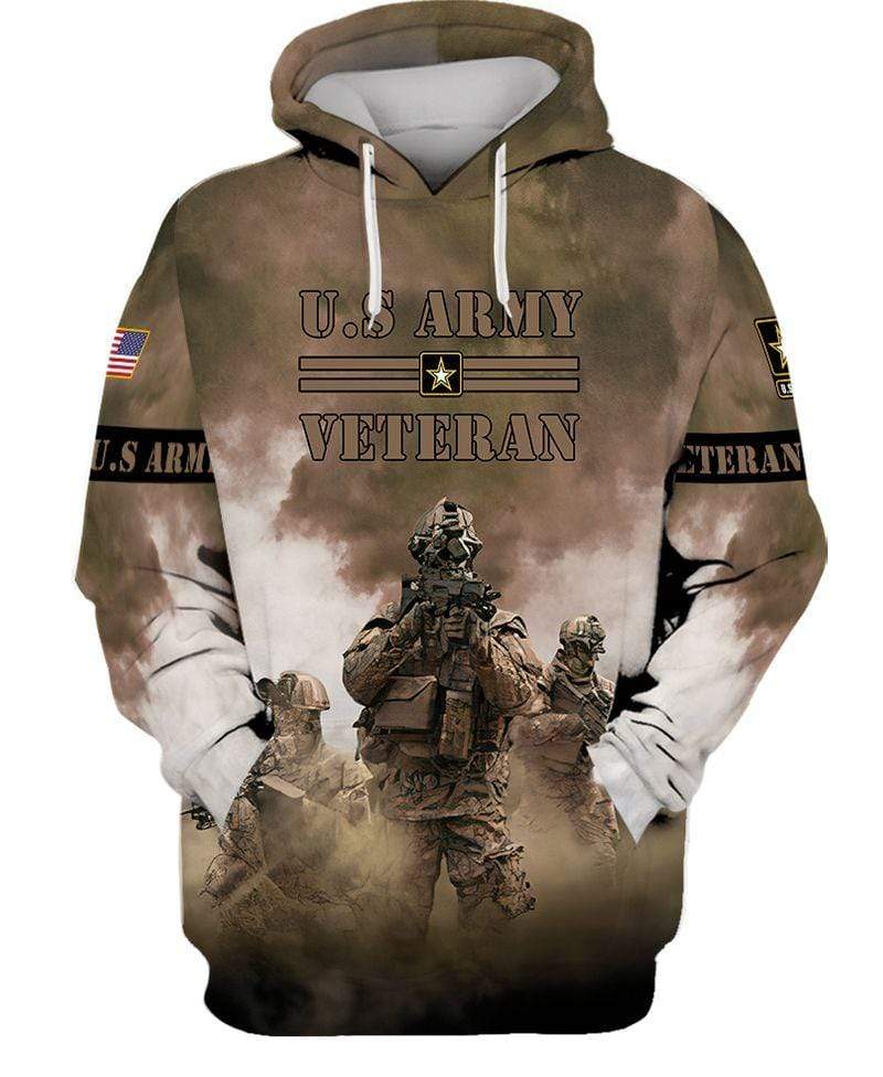 Veteran Hoodie Soldier US Army T-shirt Hoodie Military Shirts