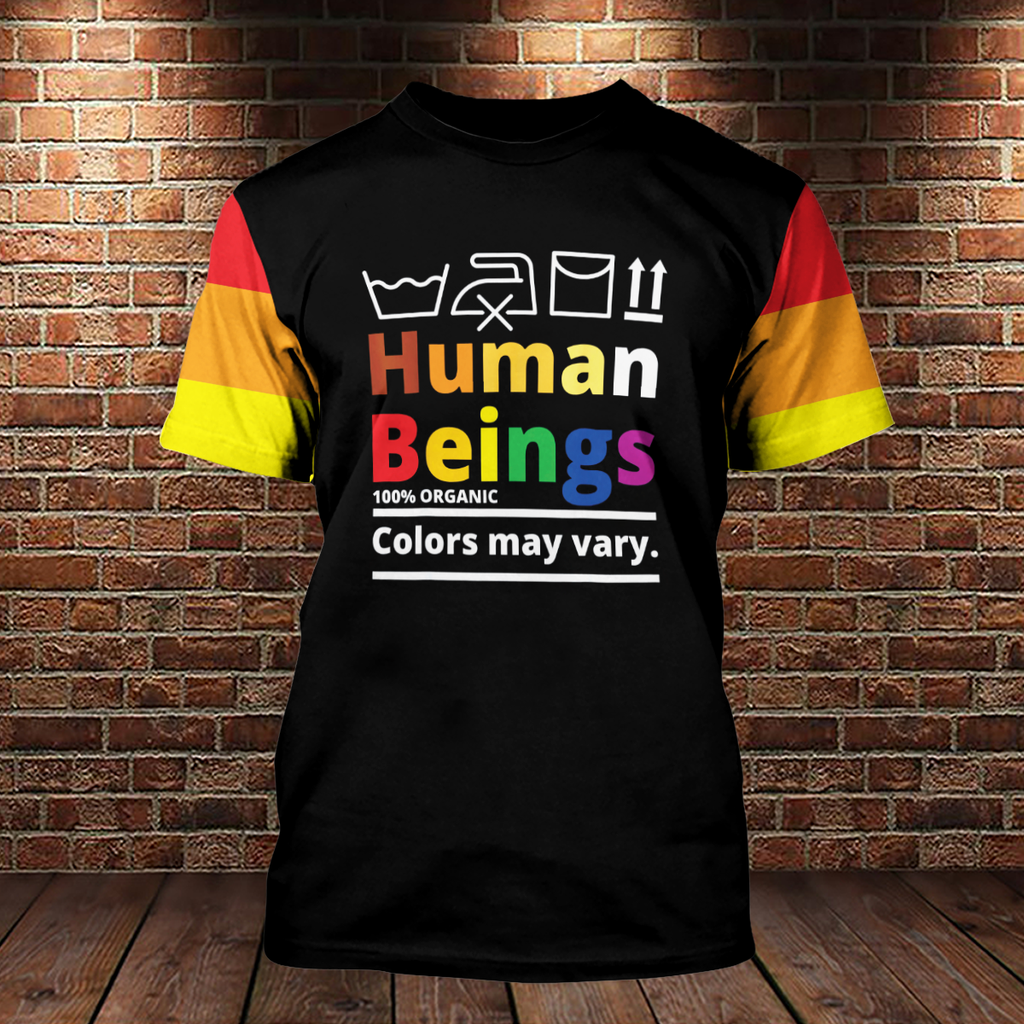  LGBT T-shirt Human Beings Colors May Vary T-shirt Hoodie LGBT Pride Adult Full Print