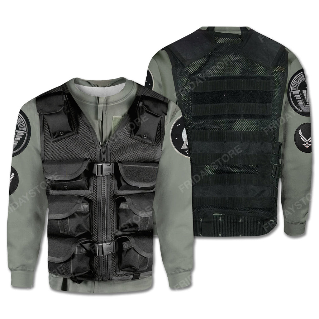 Military Veteran T-Shirt Veteran Military Uniforms Of Sg-1 Suit 3d Costume Hoodie Military Veteran Hoodie