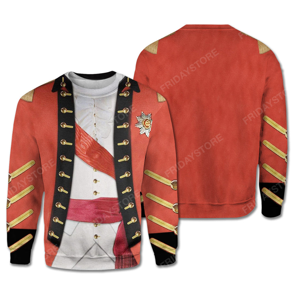 Historical T-Shirt Historical Henry Clinton Suit 3d Costume Hoodie Historical Hoodie