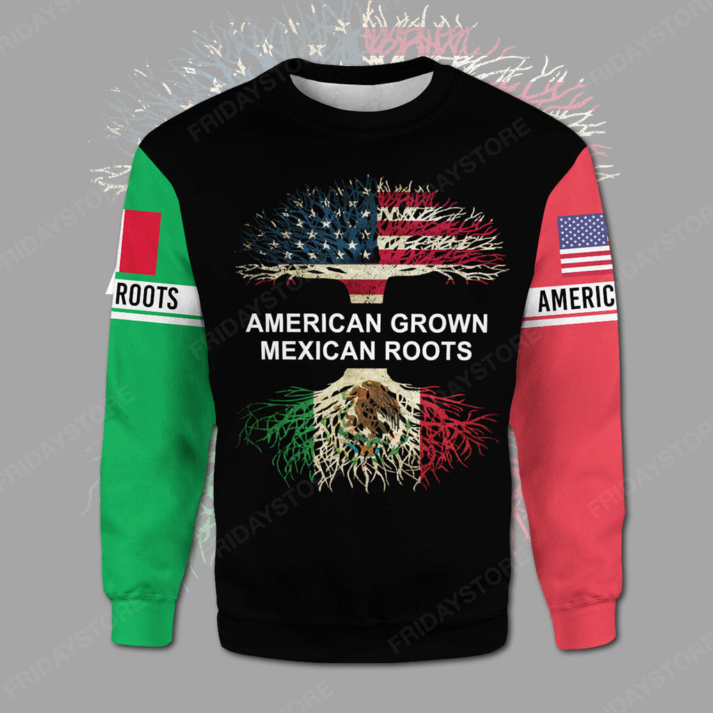 Gifury Mexican T-shirt American Grown Mexican Groots T-shirt Mexican Hoodie Sweater Tank 2023