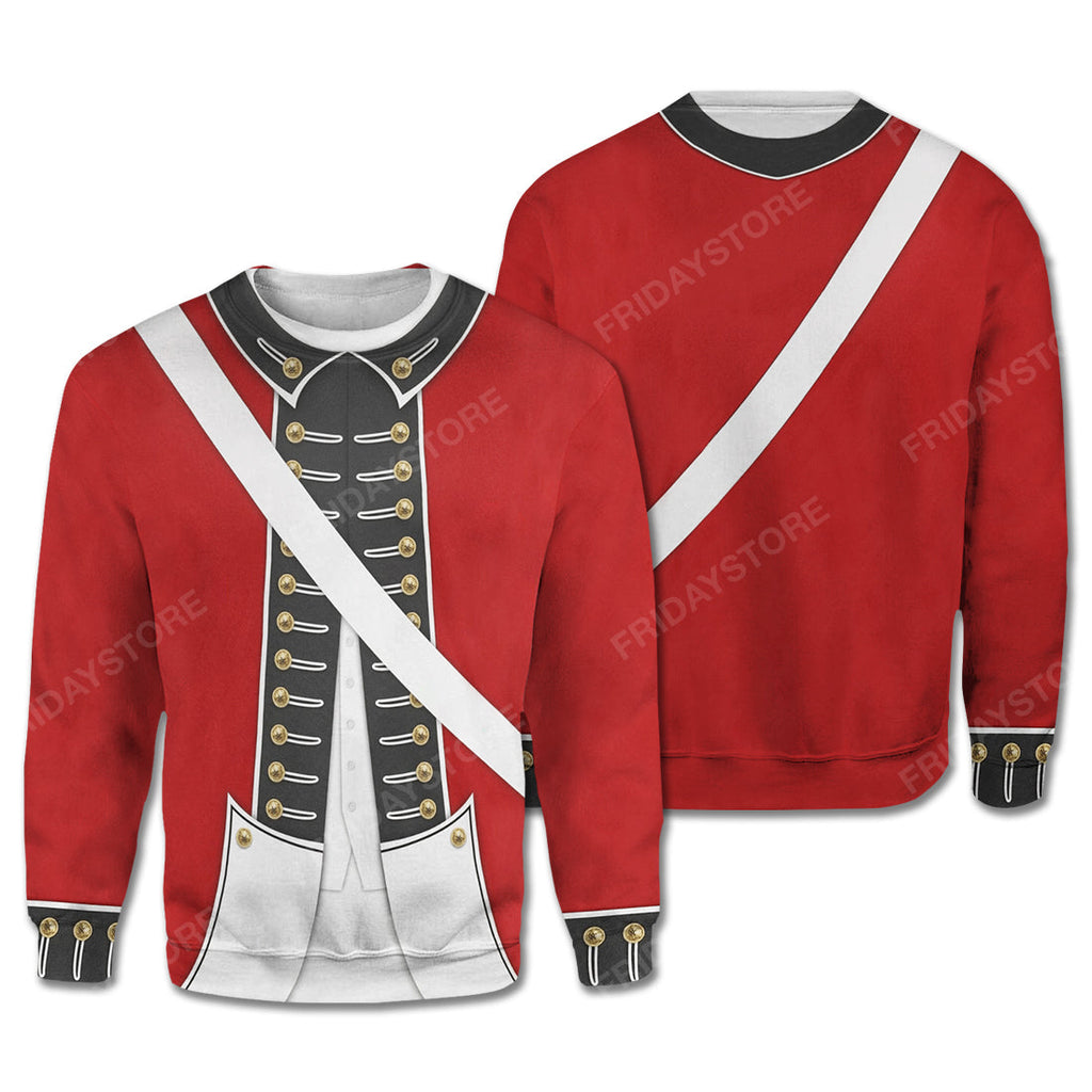 Historical T-Shirt Historical Revolutionary War Uniform Suit 3d Costume Hoodie Historical Hoodie