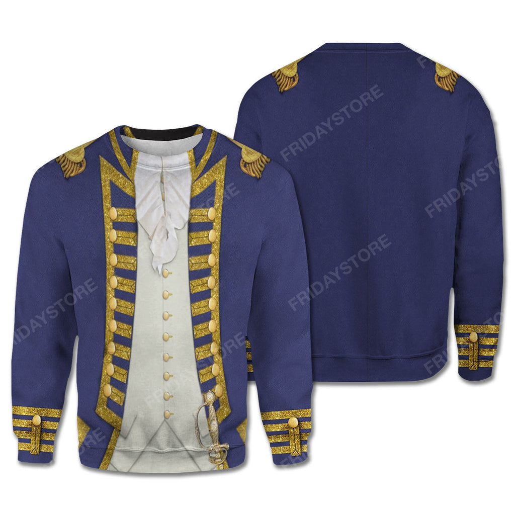 Historical T-Shirt Historical Uniforms Of The US Navy Suit 3d Costume Hoodie Historical Hoodie