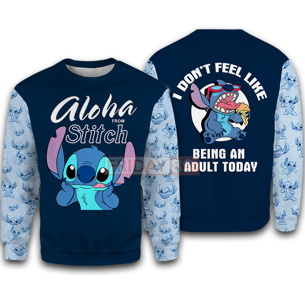 Stitch T-shirt Aloha From Stitch 3D Print T-shirt Funny DN Hoodie Sweater Tank