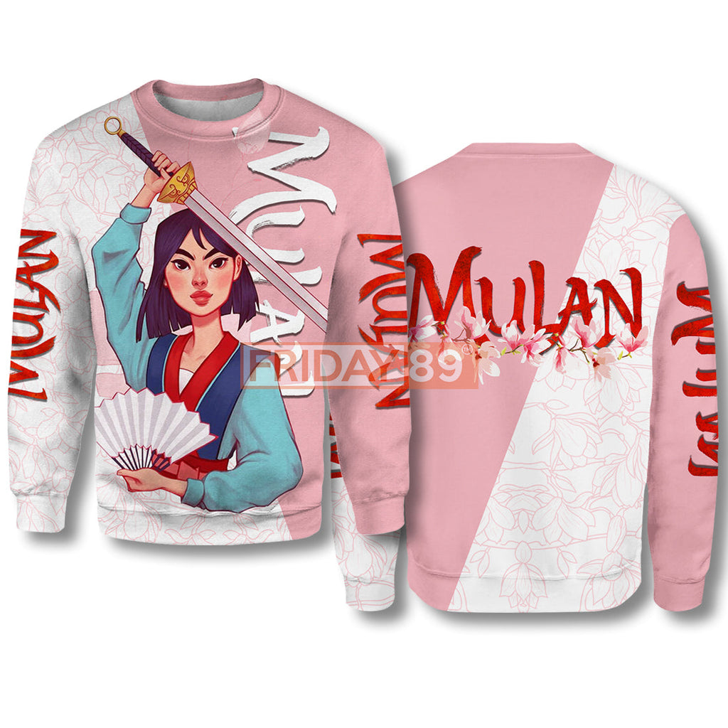 Mulan T-shirt Princess Mulan Warrior Pink All Over Print Mulan Pink Hoodie Amazing DN Hoodie Sweater Tank
