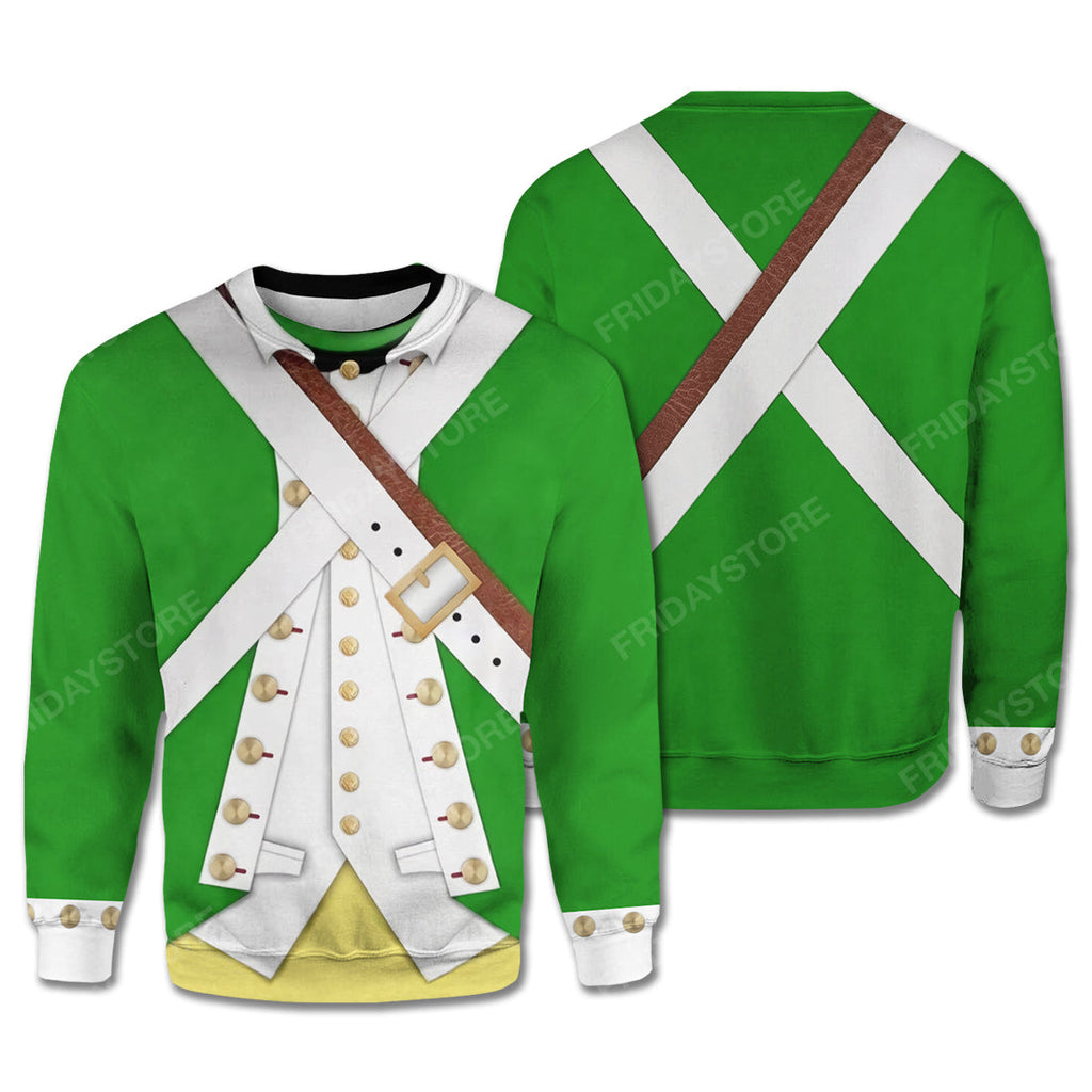 Historical T-Shirt Historical Continental Marines Suit 3d Costume Hoodie Historical Hoodie