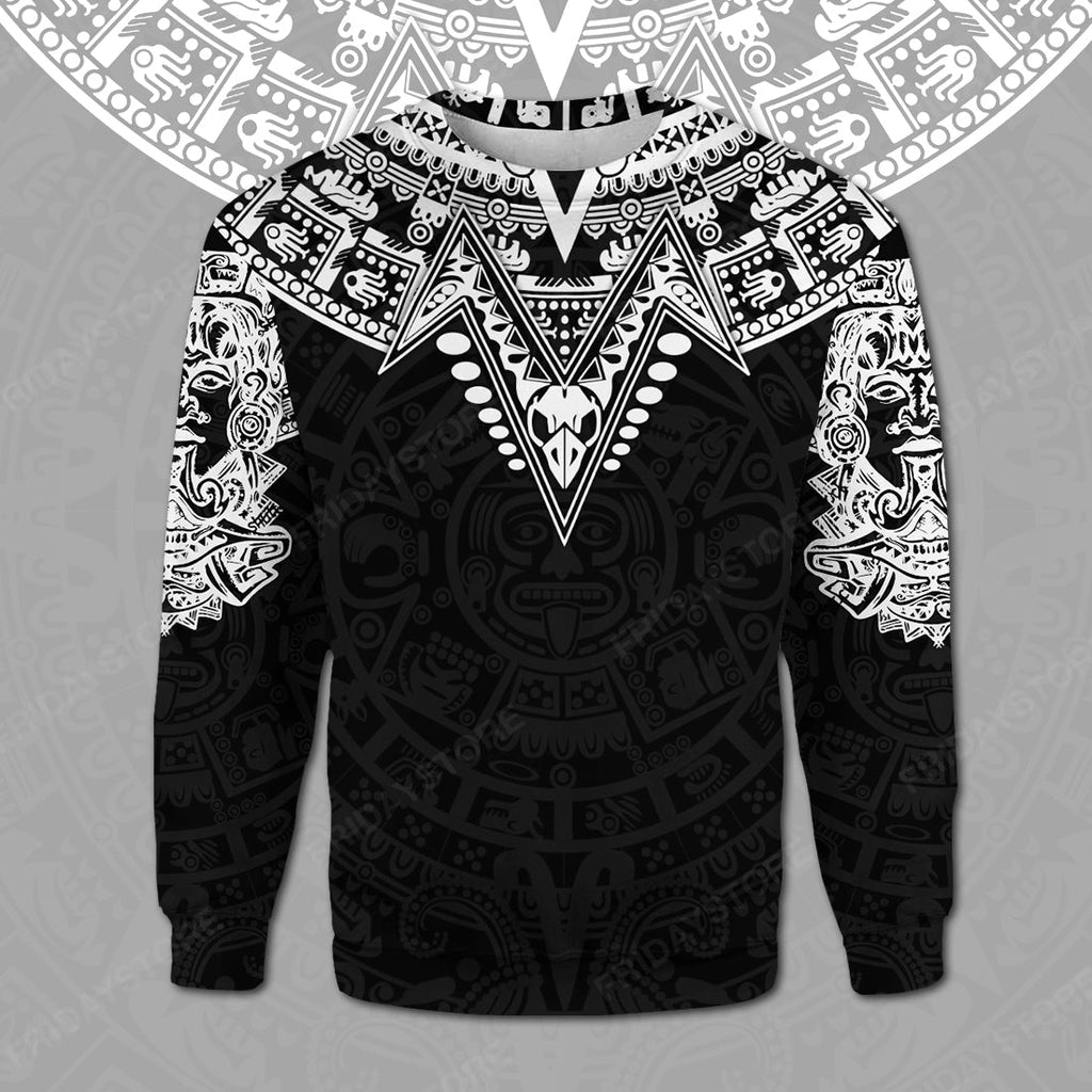 Gifury Mexican T-shirt Mexican Culture Aztec Pattern Black White T-shirt Mexican Hoodie Sweater Tank 2023