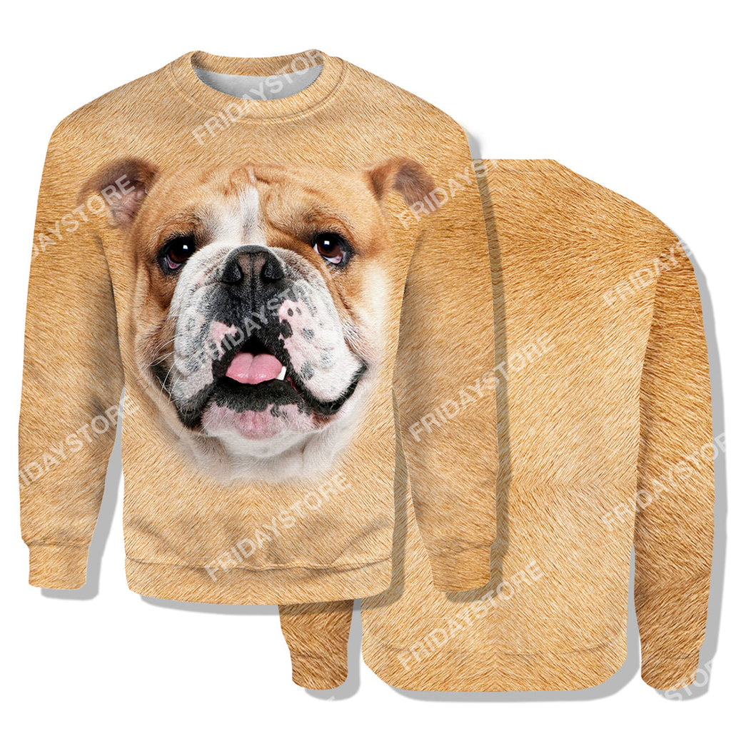 Gifury Dog Hoodie Bulldog All Over Print 3D Hoodie T-shirt Bulldog Dog Graphic Shirt Dog Hoodie Sweater Tank 2024