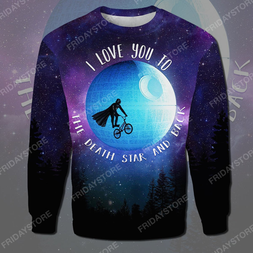 SW I Love You To The Death Star And Back All Over Print Hoodie T-shirt