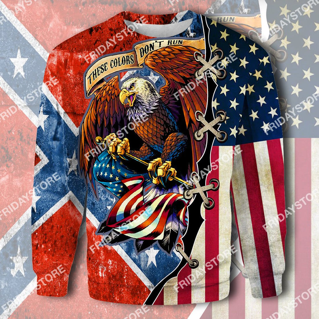 Veteran T-shirt These Colors Don't Run Veteran T-shirt Hoodie Adult Full Print Memorial Day Gift