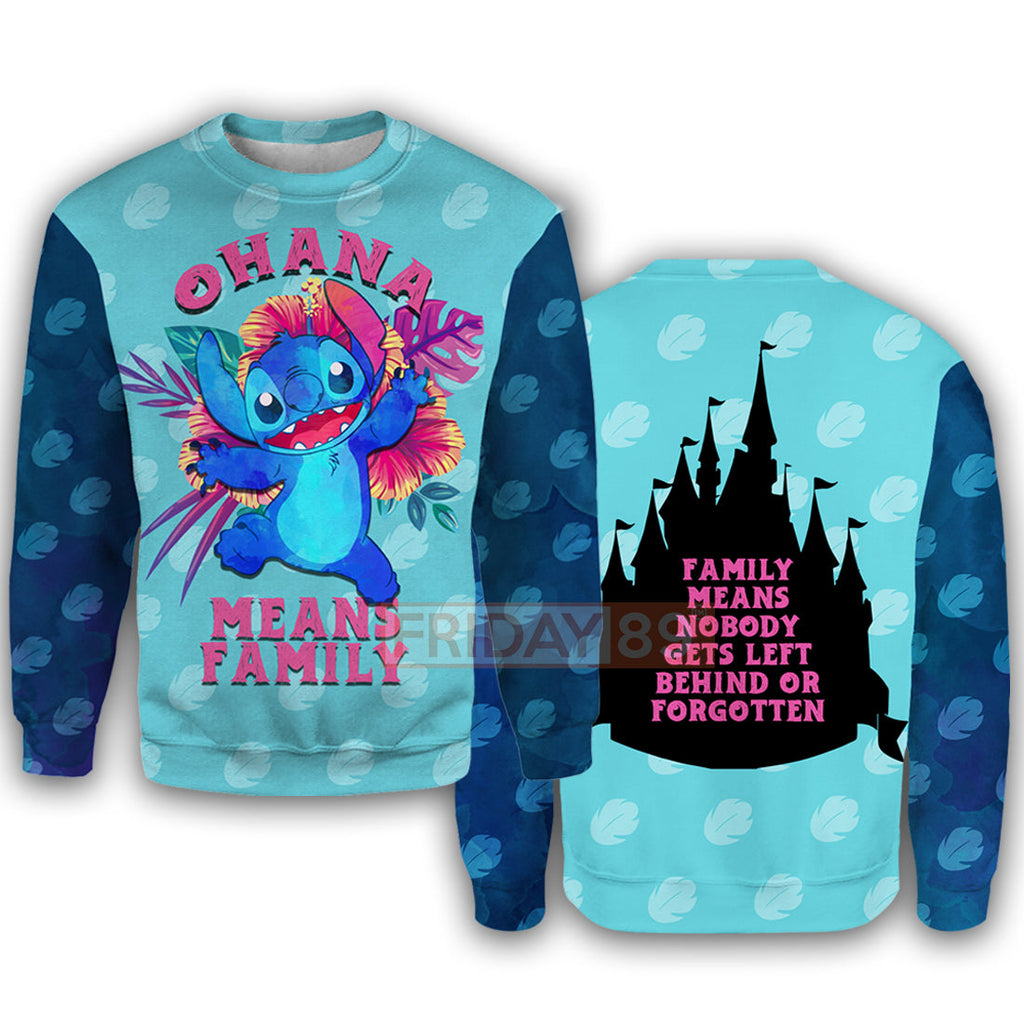 Stitch T-shirt 3D Print Stitch Ohana Means Family T-shirt Awesome DN Hoodie Sweater Tank