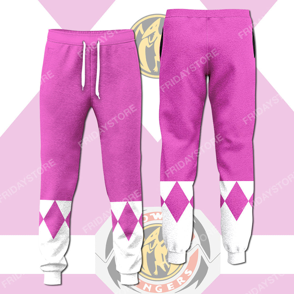  Power Ranger Pants Pink Power Ranger Costume Jogger Cool Power Ranger Joggers Power Ranger Cosplay Costume 