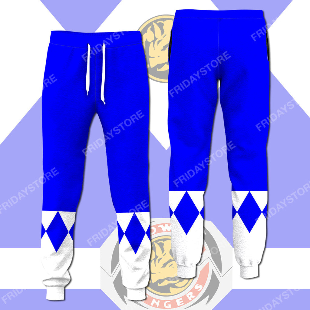  Power Ranger Pants Blue Power Ranger Costume - Jogger Cool Power Ranger Joggers Power Ranger Cosplay Costume 