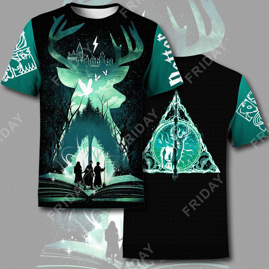  HP T-shirt Patronus Deathly Hallows Green T-shirt Cool High Quality HP Hoodei Sweater Tank2026