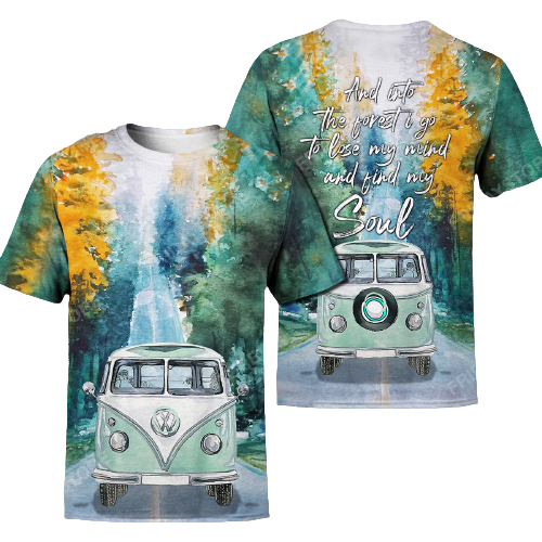 Hippie T-shirt And Into The Forest I Go Camping T-shirt Hoodie Adult Full Print