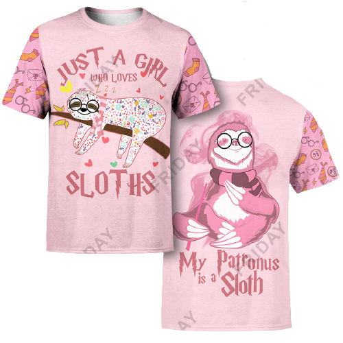  Sloth T-shirt Just A Girl Who Loves Sloths T-shirt Cute High Quality Sloth Hoodie Sweater Tank 2028