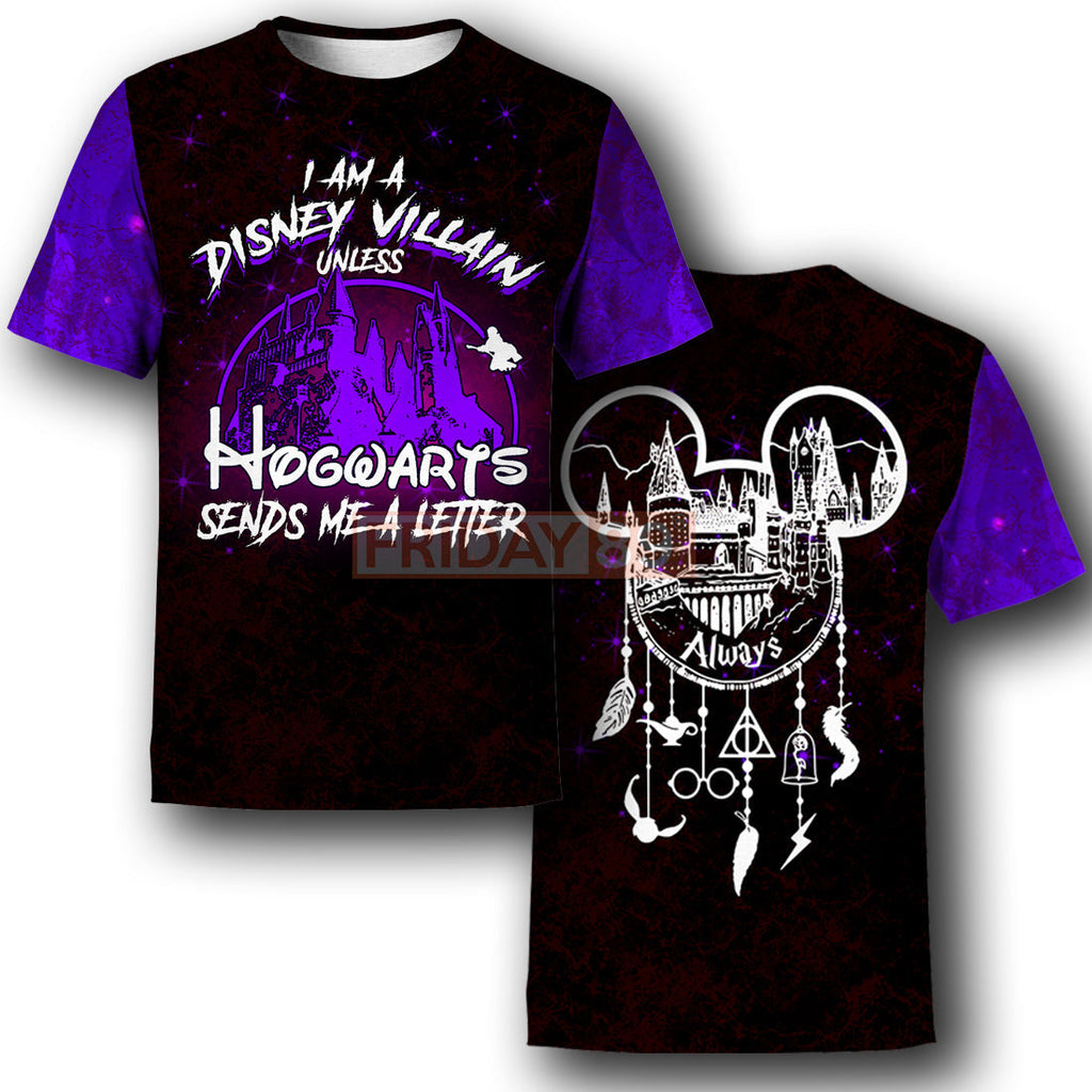  DN HP T-shirt I'm A Disney Villain Unless HW Sends Me A Letter T-shirt DN HP Hoodie Sweater Tank 2025