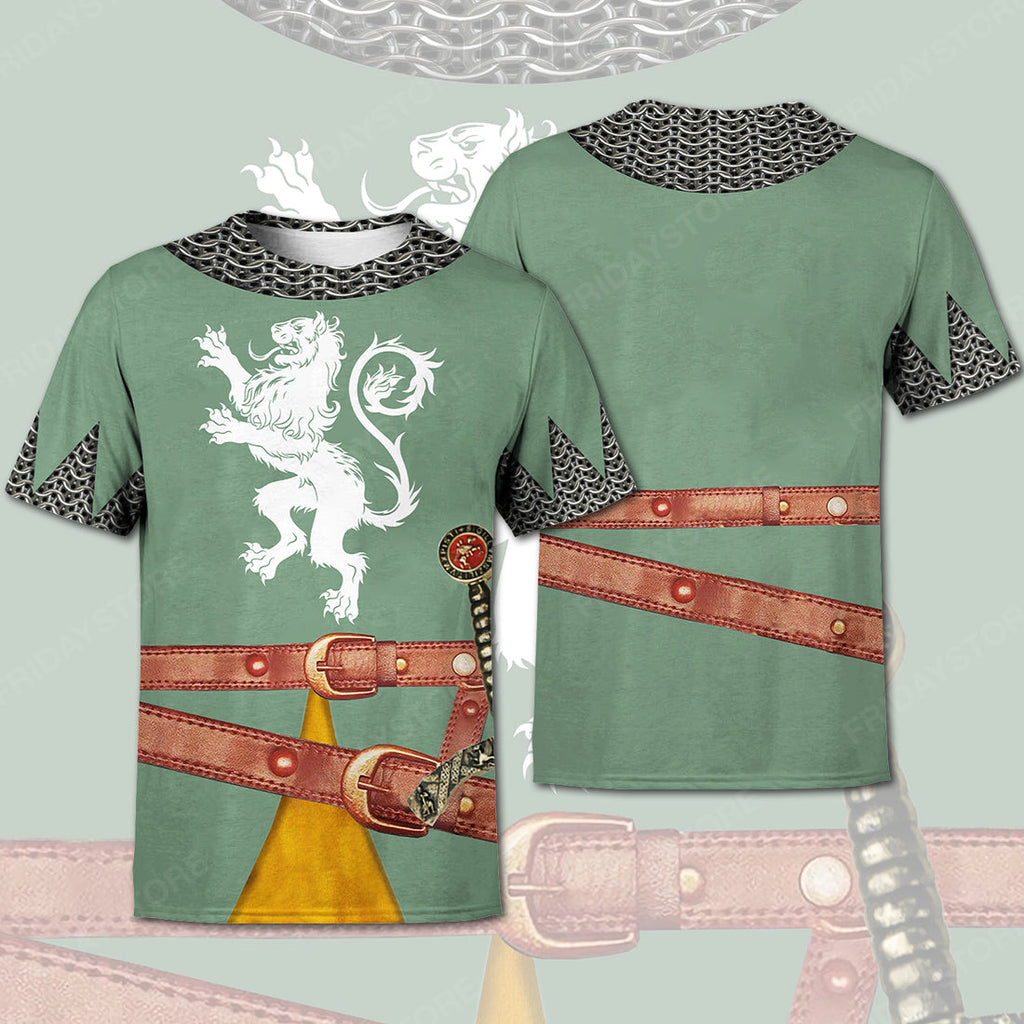 Men's Historical Hoodie Medieval Knight T-shirt Hoodie