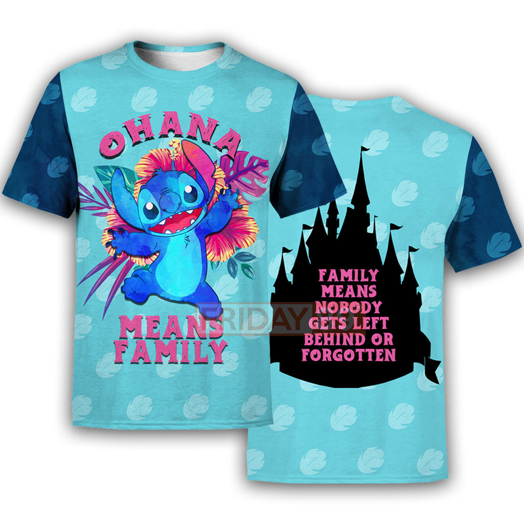 Stitch T-shirt 3D Print Stitch Ohana Means Family T-shirt Awesome DN Hoodie Sweater Tank