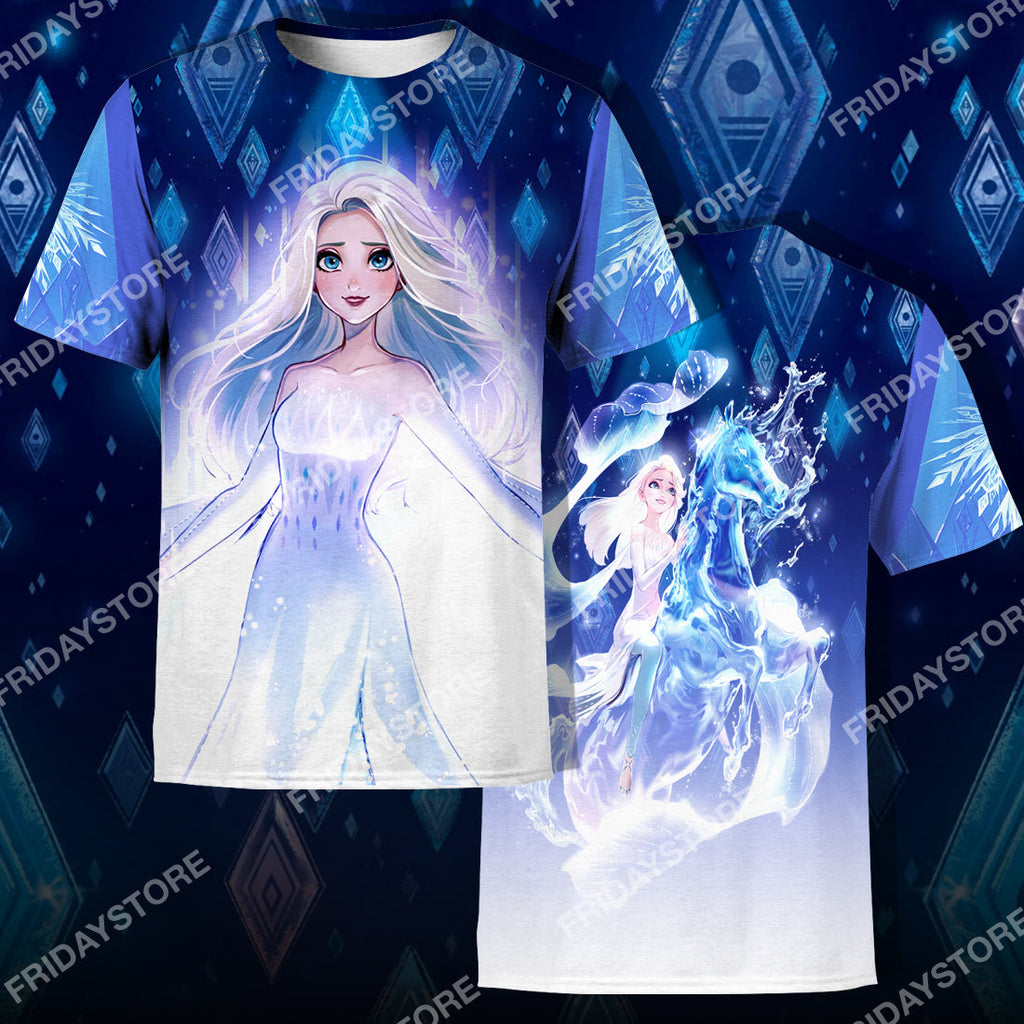  DN Frozen T-shirt Disney Frozen II Water Horse Elsa T-shirt Amazing DN Frozen Hoodie Sweater Tank Elsa Hoodie Shirt