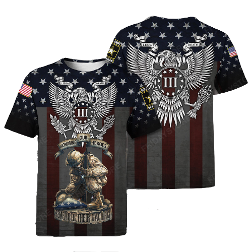 U.S Army Veteran Shirt Honoring Heroes Remember Sacrifice T-shirt hoodie Military Gifts