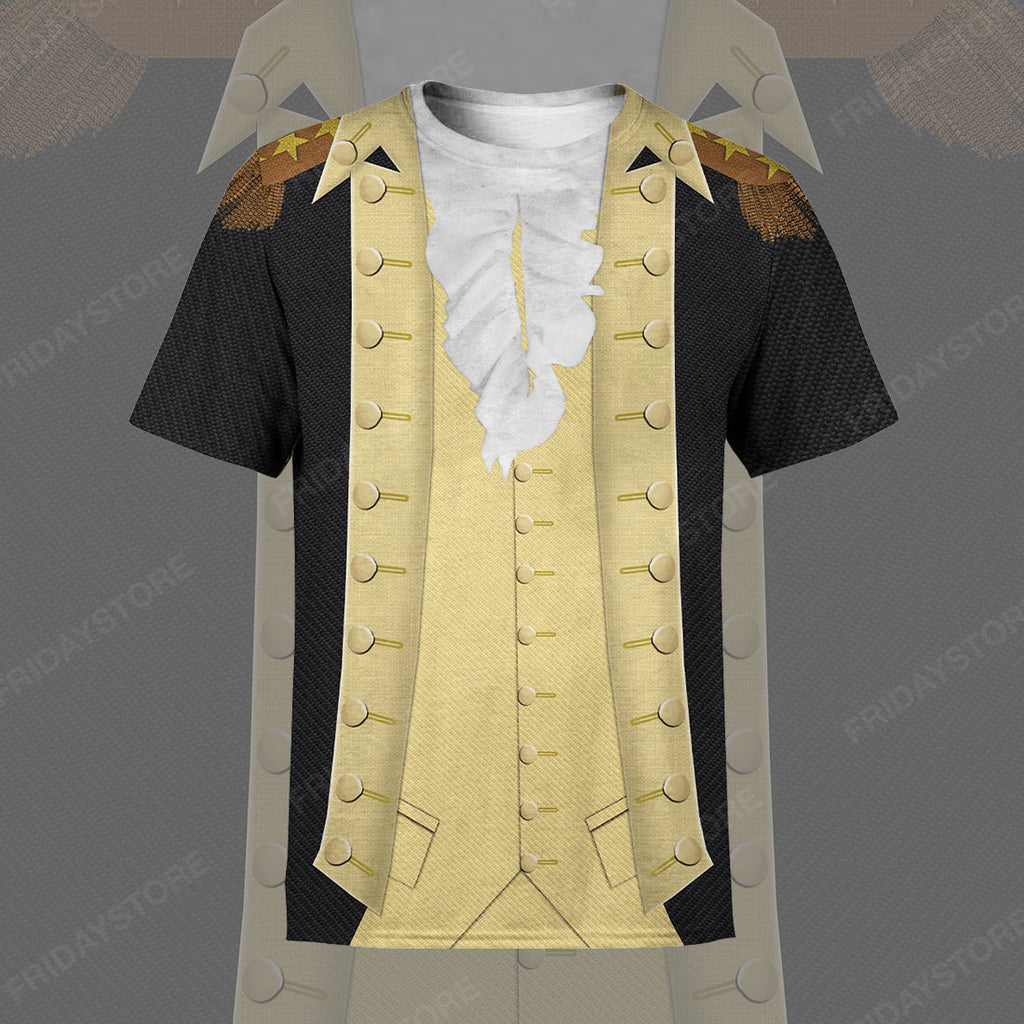 Men's Historical Hoodie Custom George Washington T-shirt Hoodie