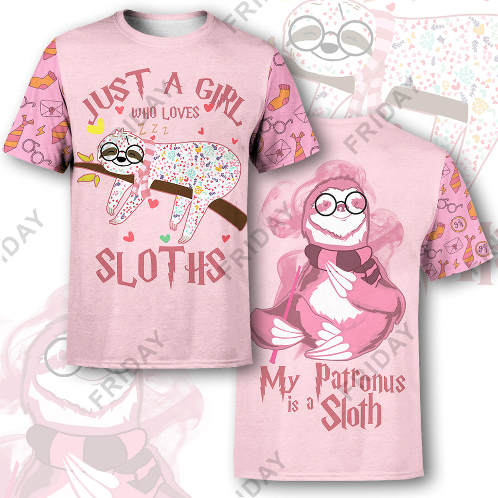  Sloth T-shirt Just A Girl Who Loves Sloths T-shirt Cute High Quality Sloth Hoodie Sweater Tank 2026