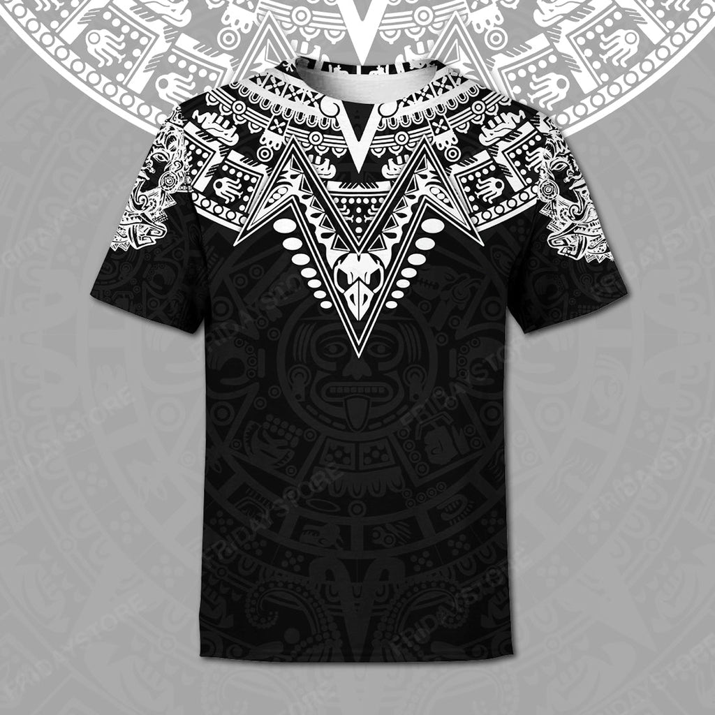 Gifury Mexican T-shirt Mexican Culture Aztec Pattern Black White T-shirt Mexican Hoodie Sweater Tank 2025