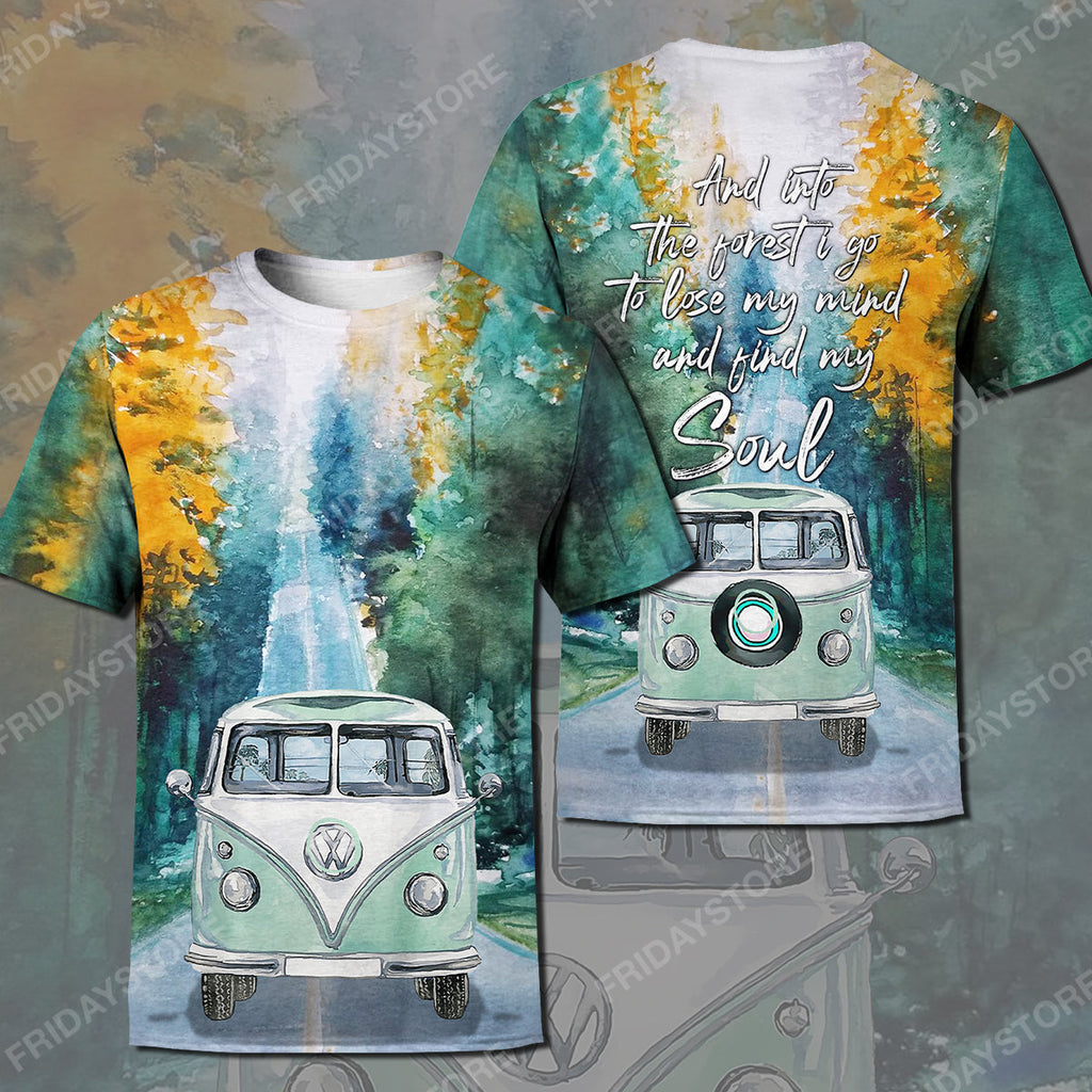 Hippie T-shirt And Into The Forest I Go Camping T-shirt Hoodie Adult Full Print