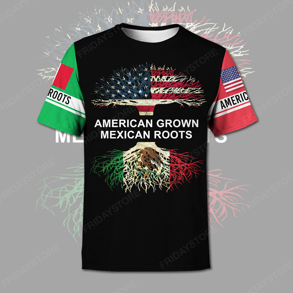 Gifury Mexican T-shirt American Grown Mexican Groots T-shirt Mexican Hoodie Sweater Tank 2025