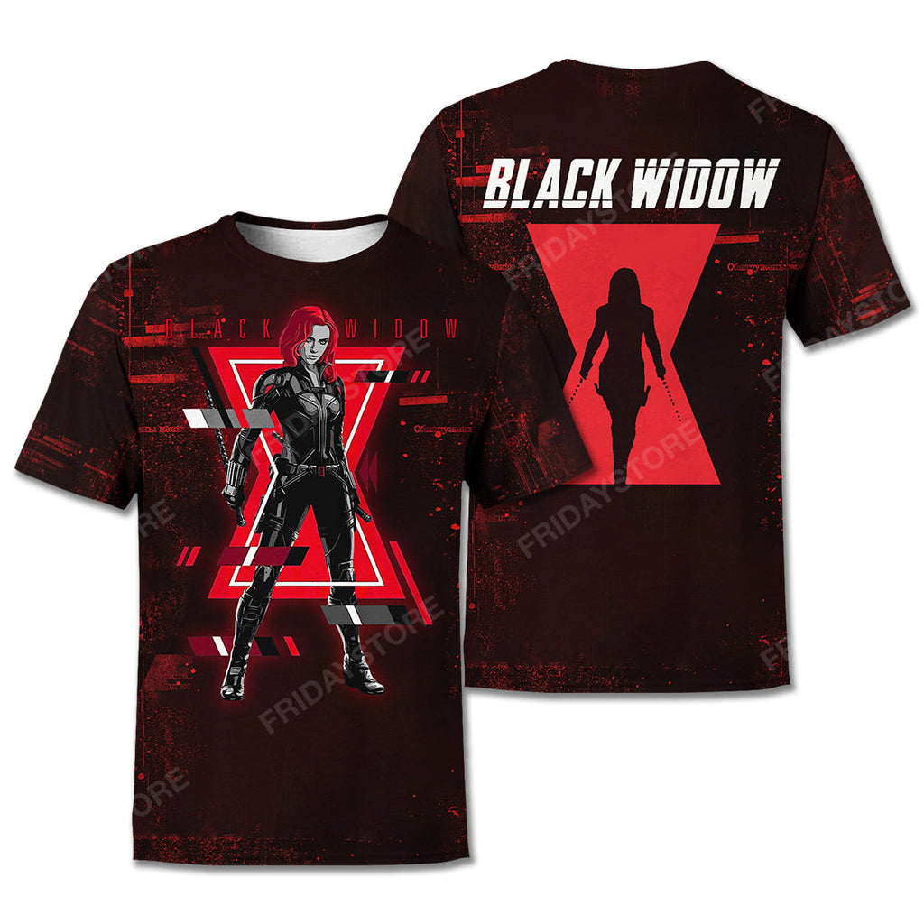 MV BW T-shirt Black Widow Series Black Red T-shirt Hoodie Fan Gift  