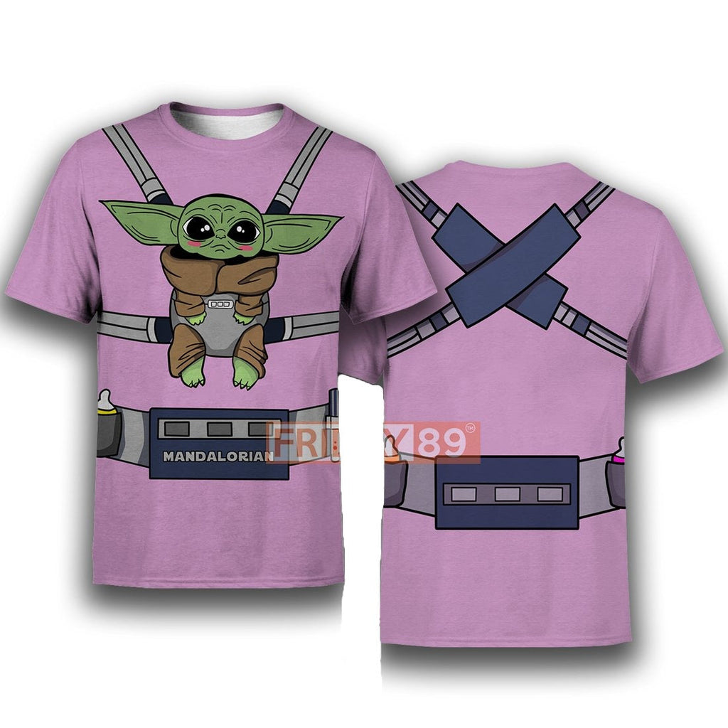  SW T-shirt Baby Yoda Mando Carrier 3D Print Hoodie Baby Yoda Pink Hoodie SW Hoodie Sweater Tank 2025