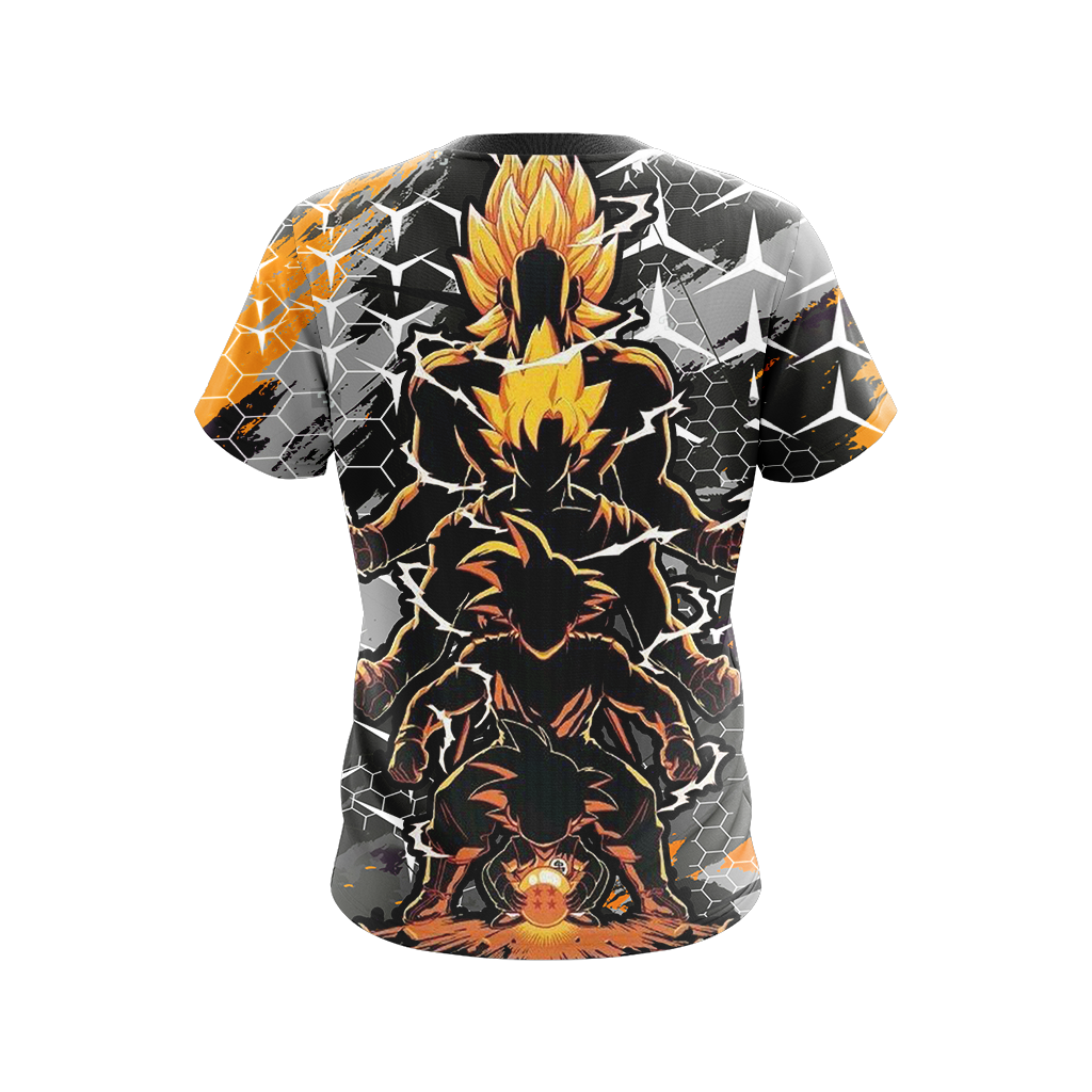  Dragon Ball T-shirt Goku Shirt Goku Transformation Lighting Black T-shirt Dragon Ball Anime Fan Hoodie  