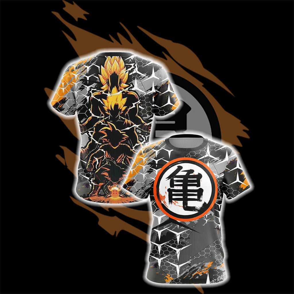  Dragon Ball T-shirt Goku Shirt Goku Transformation Lighting Black T-shirt Dragon Ball Anime Fan Hoodie  