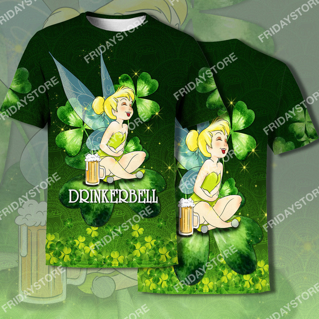  DN T-shirt Drinkerbell St Patrick's Day T-shirt Cute Amazing DN Sweater Tank Tinkerbell Hoodie Apparel