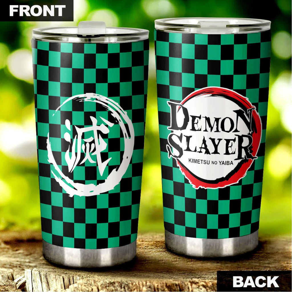  Demon Slayer Tumbler 20 oz Tanjiro Kamado Uniform Kimetsu No Yaiba Logo Tumbler Cup 20 oz