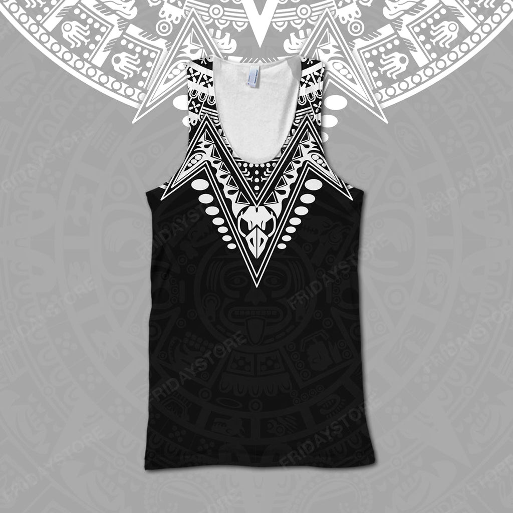 Gifury Mexican T-shirt Mexican Culture Aztec Pattern Black White T-shirt Mexican Hoodie Sweater Tank 2024