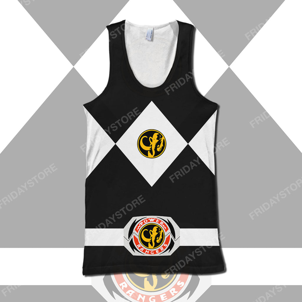  Power Ranger T-shirt Black Power Ranger Costume T-shirt High Quality Power Ranger Hoodie Sweater Tank 2024